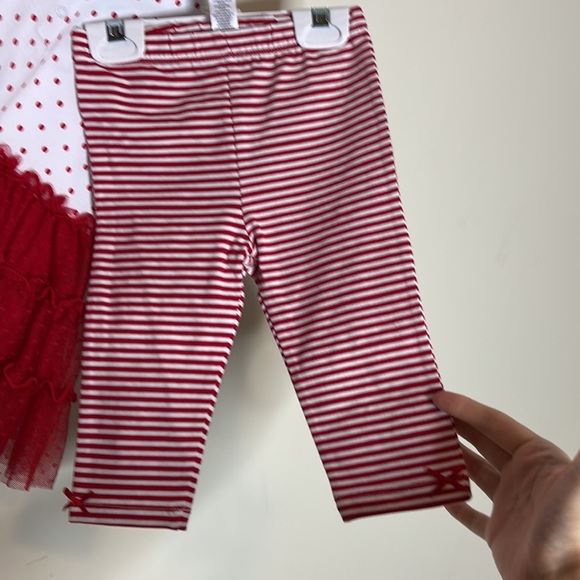 Little Me Christmas Tree Embellished Top, Leggings & Headband Set NWOT Size 9M - Picture 6 of 8